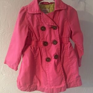 Pink Kids Double-Breasted Coat